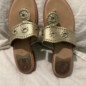 Jack Rogers Metallic Gold Sandals